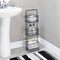 mDesign Slim Metal Wire 3-Tier Standing Bathroom Storage Basket Unit